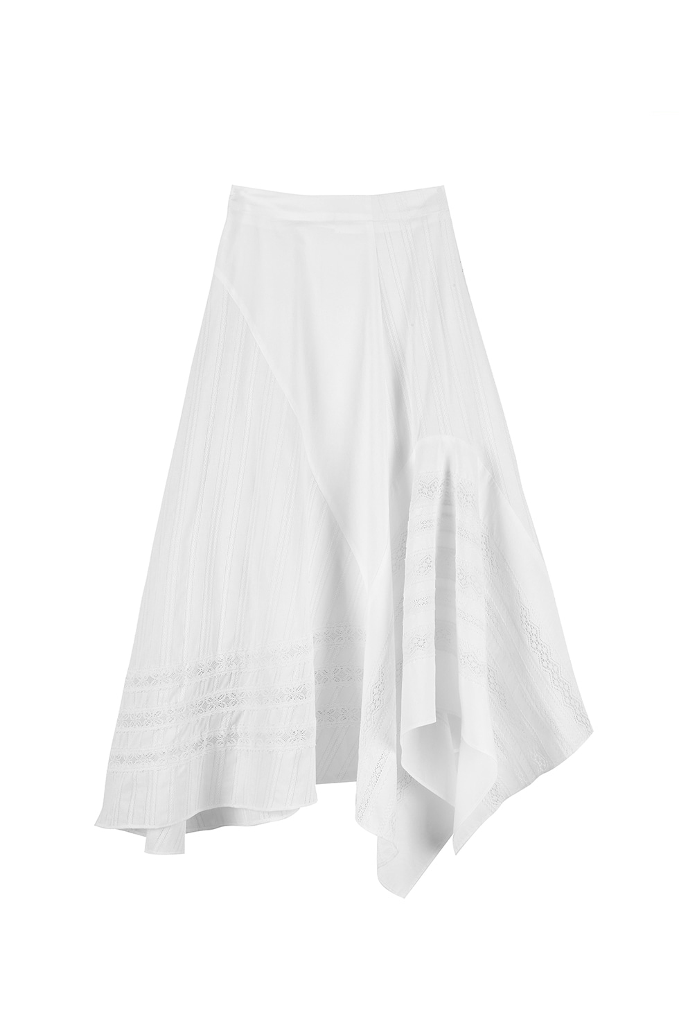 LACE TAPE SKIRT - WHITE