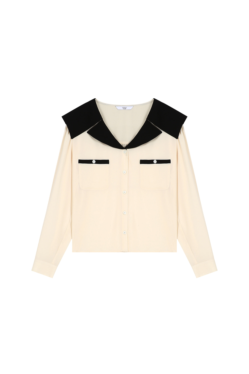 WIDE COLLAR BLOUSE - IVORY