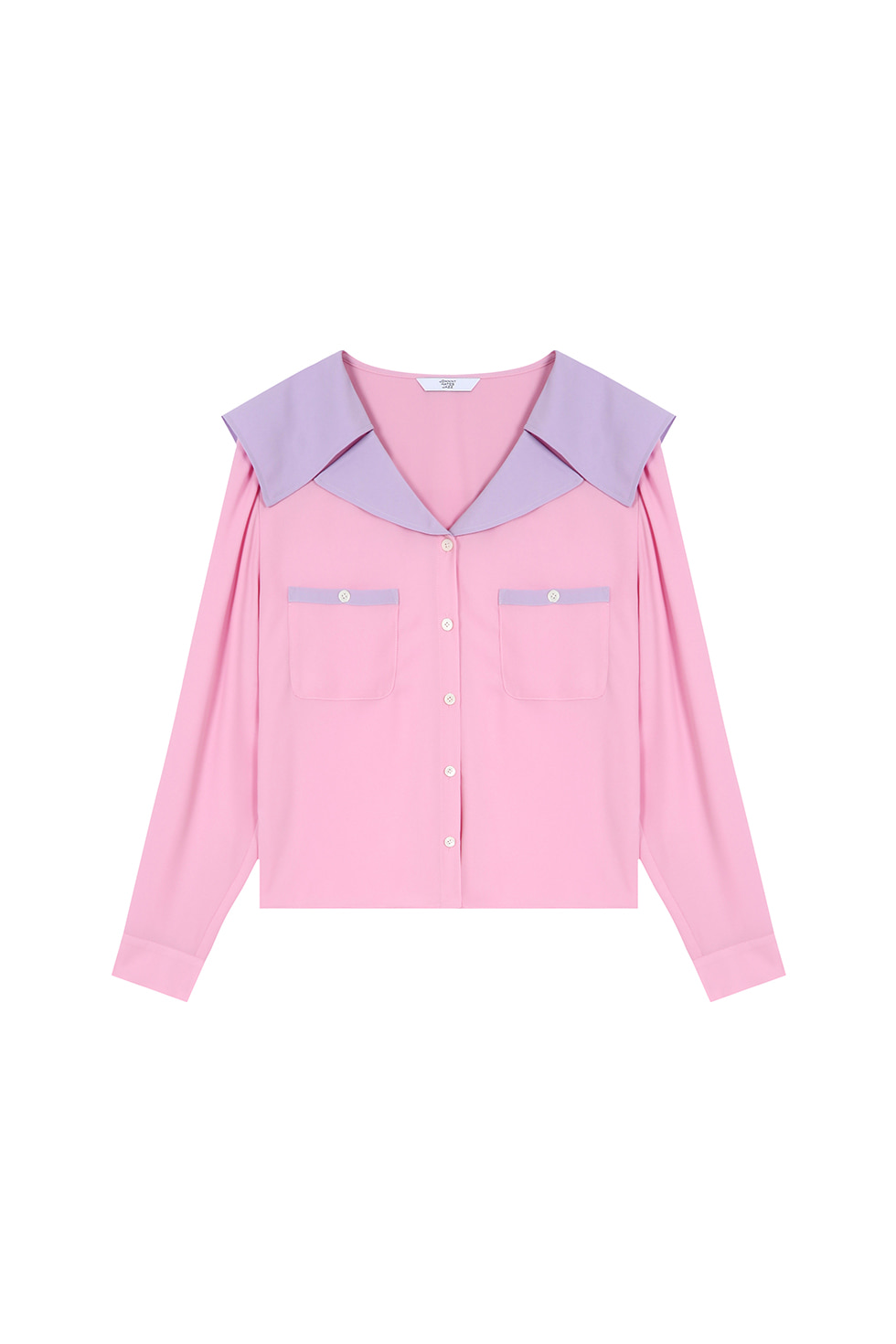 WIDE COLLAR BLOUSE - PINK